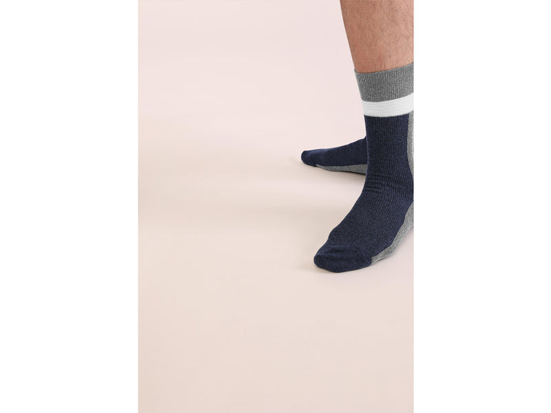 THREE <br> NVY/GRY <br> MID-CALF