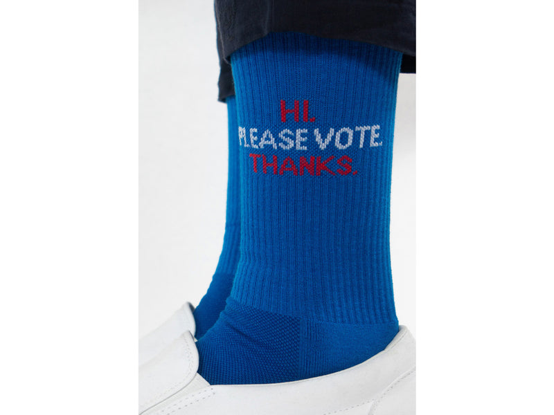 PLEASE VOTE <br> BLUE <br> MID-CALF ATHLETIC